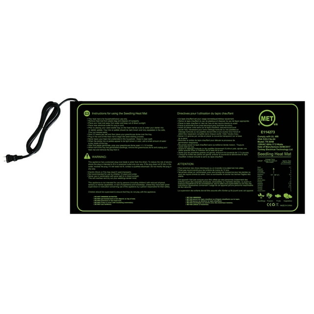 Seedling Heat Mat for Seed Starting,Waterproof Heating Pad for Indoor Plants Germination -UL