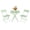 Green, variant on 3-Piece Square Folding Bistro Set, Outdoor Table and 2 Chairs, Metal Structure, No Assembly, for Yard/Balcony