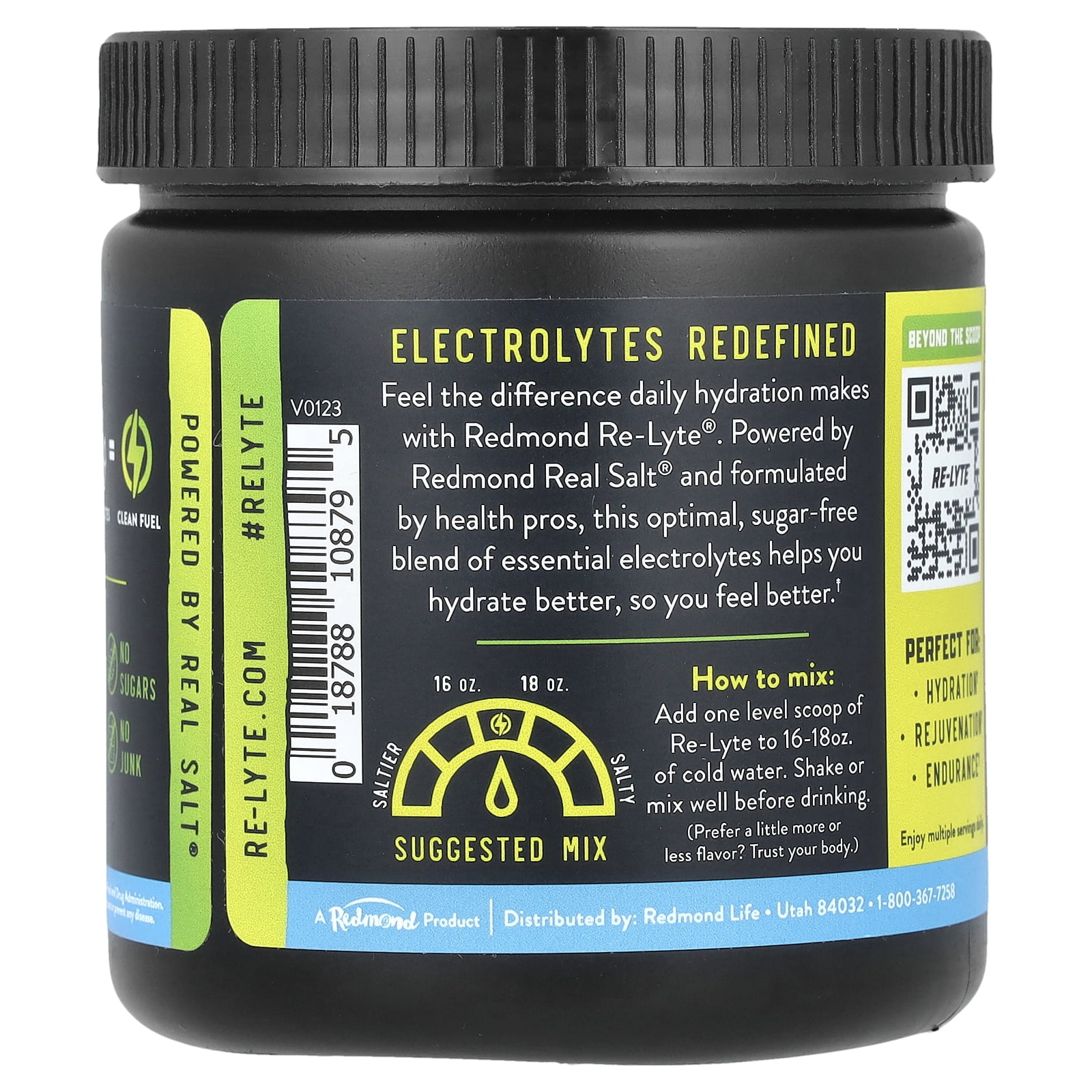 Redmond Re-Lyte Hydration Drink Mix Lemon Lime 6.88oz