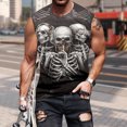 thumbnail image 6 of adaychics Skull Tank Top Men Gothic Skull Print Workout Tank Top Sleeveless Muscle Tee for Streetwear Holiday Party, 6 of 7