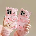 thumbnail image 2 of 3D Cartoon Cute Overlaping Pig Soft  for iPhone Case (Pink,iPhone 14 Pro Max), 2 of 6