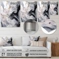 thumbnail image 4 of Designart "Captivating Marble White and Grey II" Abstract Marble Metal Wall Art Prints, 4 of 5