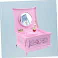thumbnail image 4 of FONDOTIN 1Pcs Boîte à Musique pour Filles avec Design de Commode Classique Style Rose Plastique Rigide 12.2x5.3x3.5in, 4 of 7