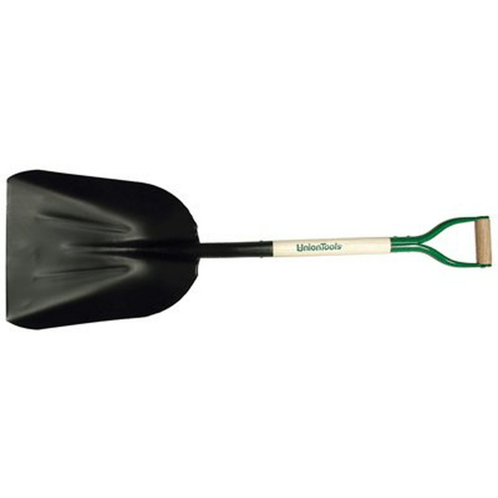 Union Tools Steel Scoop Shovel, Wood D Handle