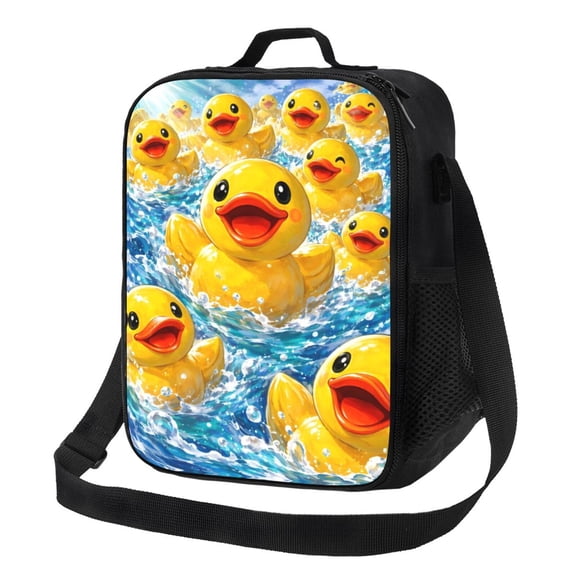 Duck Lunch Bag Insulated Thermal Lunch Box with Shoulder Strap & Handle for Women and Men