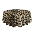 thumbnail image 5 of Brown and Black Leopard Print Round Tablecloth 60"x60",Wrinkle Wipeable Table Cloth for Kitchen Dining Room Picnic Patio Party, 5 of 6