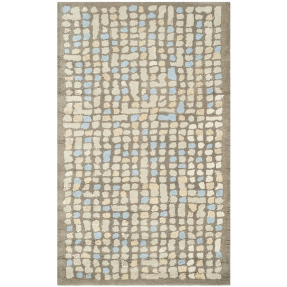 SAFAVIEH Martha Stewart Mosaic Dotted Area Rug, Hickory/Beige, 3' x 5'