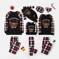 thumbnail image 1 of Pijamas familiares a juego de Navidad, conjunto de pijamas de Reno rojo y negro, Dachshund a través de la nieve, 1 of 3