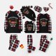 thumbnail image 1 of Pijamas familiares a juego de Navidad, conjunto de pijamas de Reno rojo y negro, Dachshund a través de la nieve, 1 of 3