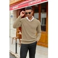 thumbnail image 3 of COOFANDY Men V Neck Dress Sweater Knit Long Sleeve Casual Slim Fit Pullover Sweater, 3 of 11