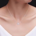 thumbnail image 2 of AFFY 14K Gold Over Sterling Silver Round Cut Natural White Diamond Disc Pendant Necklace Along With 18" Rope Chain For Women's (0.2 Cttw, J-K Color, I2-I3 Clarity), 2 of 2