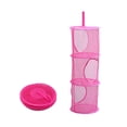 thumbnail image 3 of Cylindrical Multi Layers Hanging Storage Bag Clothing Nylon Mesh Storage Basket Organizer, 3 of 5