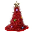 thumbnail image 4 of Shoreew Christmas Tree Hat Glitter Tinsel Santa Hat for Adults Children Funny Holiday Party Acceesory for New Year Christmas Supplies, 4 of 6