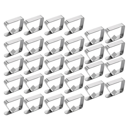 

WELPET 28 Pcs Stainless Steel Tablecloth Non-Slip Adjustable Table Cover Clamps for Parties Picnics