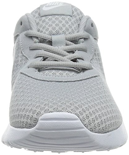 nike men's tanjun wolf grey white sneakers