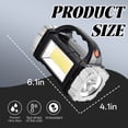 thumbnail image 7 of HIBIBUD Flashlights High Lumens,Seven Light Sources Rechargeable Flashlights,Front and Rear Dual Lights Flashlight Camping,Silver2, 7 of 7