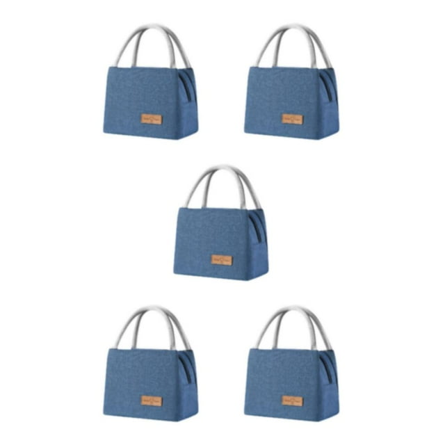 kurtrusly Polyester Versatile Insulated For Multi-Purpose Large Capacity Easy To Carry And Clean Large+Blue 5Set