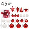 thumbnail image 3 of 45Pcs Christmas Ball Ornaments Xmas Tree Top Star Decoration Black Red Gold Bauble For Home Navidad Noel Natal Hanging Pendent, 3 of 5
