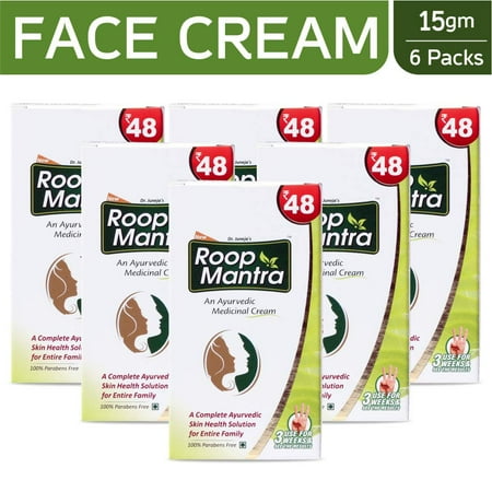 Roop Mantra Fairness Face Cream with Aloe Vera (15gm) for Men & Women - Nourishing Skin Cream, Ayurvedic Cream, Beauty Cream (Pack of (Best Ayurvedic Beauty Products In India)