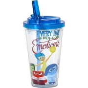 Inside Out Emotions: 16oz Plastic Flip Straw Cold Cup
