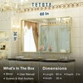 thumbnail image 4 of Tetote  Modern Metal Frame Wall Mounted Bathroom Vanity Mirror 60x36 - Gold, 4 of 7