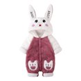 thumbnail image 1 of Diconna Infant Baby Fuzzy Bunny Costume Long Sleeve Hood Coat Button Down Warm Rabbit Romper, 1 of 4