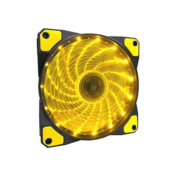 Apevia AF312L-SYL Ventilador ultra silencioso con LED amarillo de 120