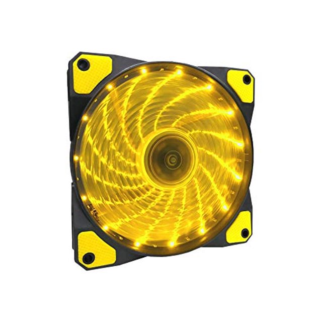 Apevia AF312L-SYL Ventilador ultra silencioso con LED amarillo de 120