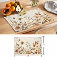 thumbnail image 6 of Vintage Floral Placemats Set of 4 Spring Flowers Eucalyptus Leaves Retro Place Mats Indoor Wipeable Table Mats Washable Cloth Dining Table Placemats for Kitchen Holiday Party Home Decor 13x19 Inch, 6 of 9