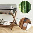 thumbnail image 5 of Smart FENDEE Fully Assembled Luggage Racks with 5 Nylon Straps,Bedroom, Hotel,Walnut,Pack of 2, 5 of 5