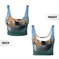 thumbnail image 5 of Lsque Two Brave Cats Are Floating On The Sea Iceberg Printed Women'S Sports Bra, Compression, Moisture Wicking, High-Impact Sports Bra For Women,Supportive sports bra-Small, 5 of 9