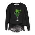 thumbnail image 3 of TaTaai Womens St Patricks Day Sweatshirt Long Sleeve Crewneck Casual Loose Fit Pullover Top Celtic Knot Print Holiday Wear Gift, 3 of 5