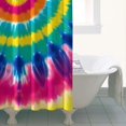 thumbnail image 4 of Colorful Rainbow Tie Dye Spiral Pattern Shower Curtain 36"x72" ,Bathroom Decorative Shower Curtains Set with 12 Hooks,Modern Waterproof Washable Shower Curtain, 4 of 6