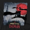 thumbnail image 2 of Merry Little Batman Skyline Unisex Adult Long-Sleeve T Shirt, Black, Small, 2 of 2