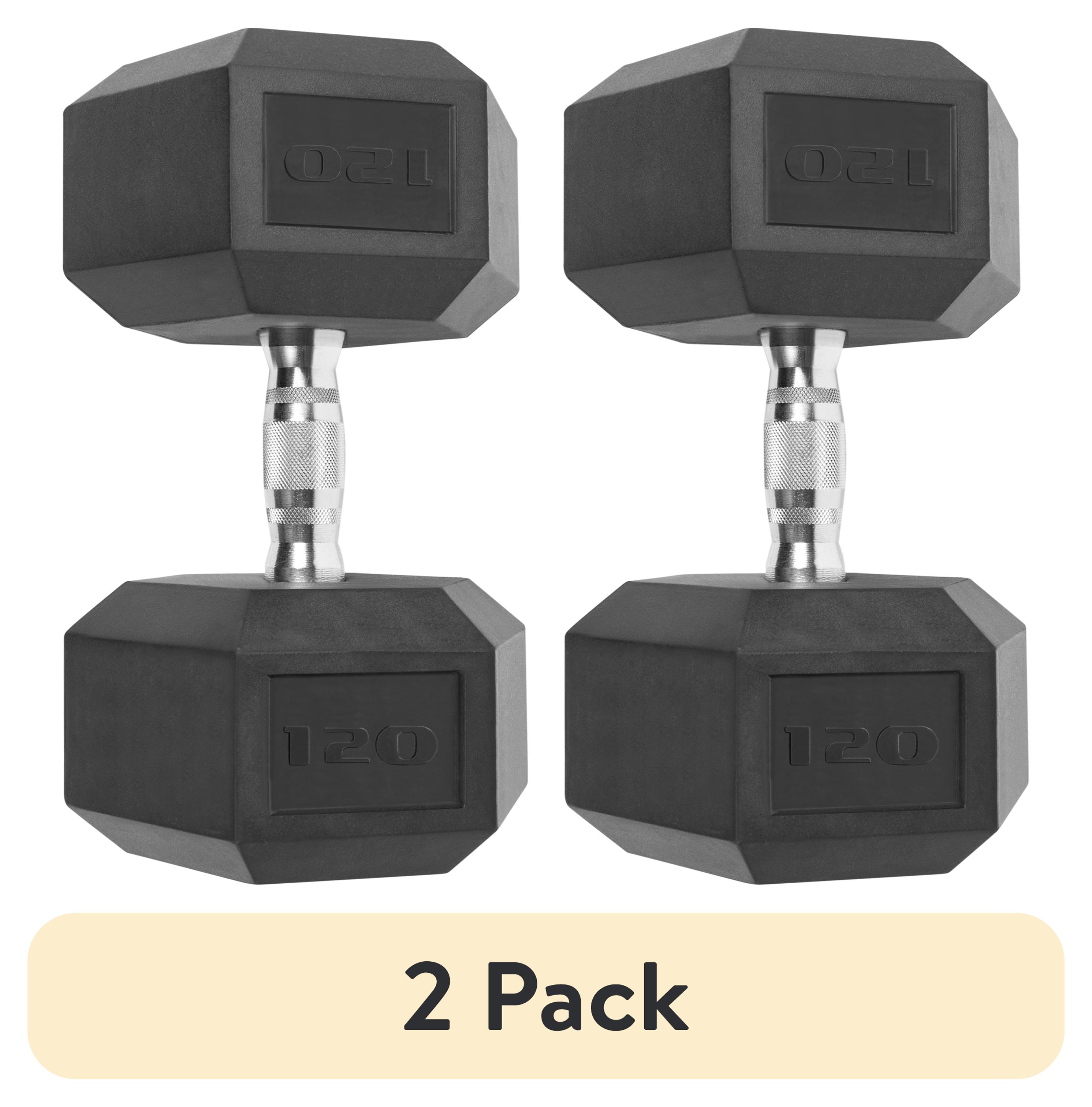 (2 pack) CAP Barbell, 120lb Coated Hex Dumbbell, Single