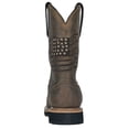 thumbnail image 3 of HOSS Men’s Soft Toe Waterproof Pull-On Western Work Boot Slip Resistant EH Rushmore Brown Patriotic, 3 of 7