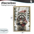 thumbnail image 4 of Stupell Industries Traditional Merry Cocoa Raccoon Gold Floating Frame Canvas Art, 21 x 31, by Tina LeCour, 4 of 8