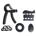 thumbnail image 1 of Juego de 5 unidades de agarre de mano ajustable para gimnasio, fuerza del antebrazo del dedo (negro) LingWen 8390605451072, 1 of 1