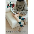 thumbnail image 2 of CoCozhu 5/10 Pairs Striped Socks for Women, Green & Red Striped for Christmas and New Year, Athletic Running Socks Crew socks, 2 of 6