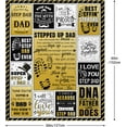 thumbnail image 2 of LVOPZHU Bonus Stepped Up Dad Blanket Gifts, Birthday Fathers Day Blanket Gifts for Stepped Dad，Best Step Dad Ever Blanket Gifts, Stepfather Flannel Blanket 50X60 in, 2 of 6