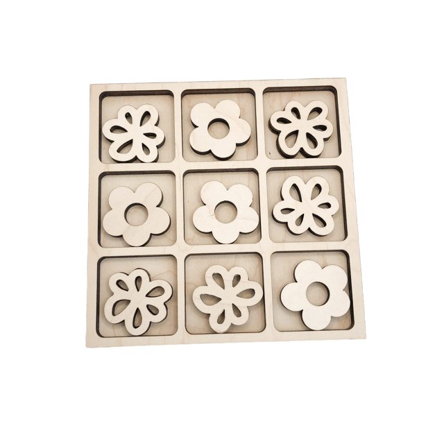Juego de mesa Tic Tac Toe AVTRBoutique Nature Theme, 5 x 5 pulgadas