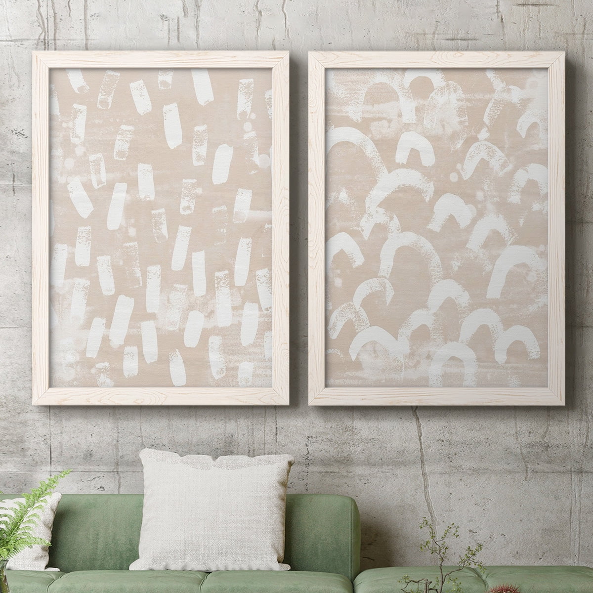 Earth Etching I - Premium Framed Canvas 2 Piece Set - Ready to Hang
