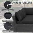 thumbnail image 5 of 14 Pcs Patio Cushion Covers Replacement Outdoor Couch Cushions Covers Splashproof Sofa Slipcovers Set with Zippers,Patio Furniture Protector, Couch 3 Sizes, Covers Only, 5 of 9