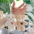 thumbnail image 1 of PENGXIANG Key Pendant Heart Bear Cartoon Plush Doll Lovely Fluffy Key Chain Multipurpose Bag Pendant Valentines Day Gift, 1 of 8