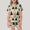 thumbnail image 2 of WEAIXIMIUNG Pajamas For Children Shirt And Pant Matching Set Sleepwear Set With Pockets For Christmas 8-9 Years, 2 of 4