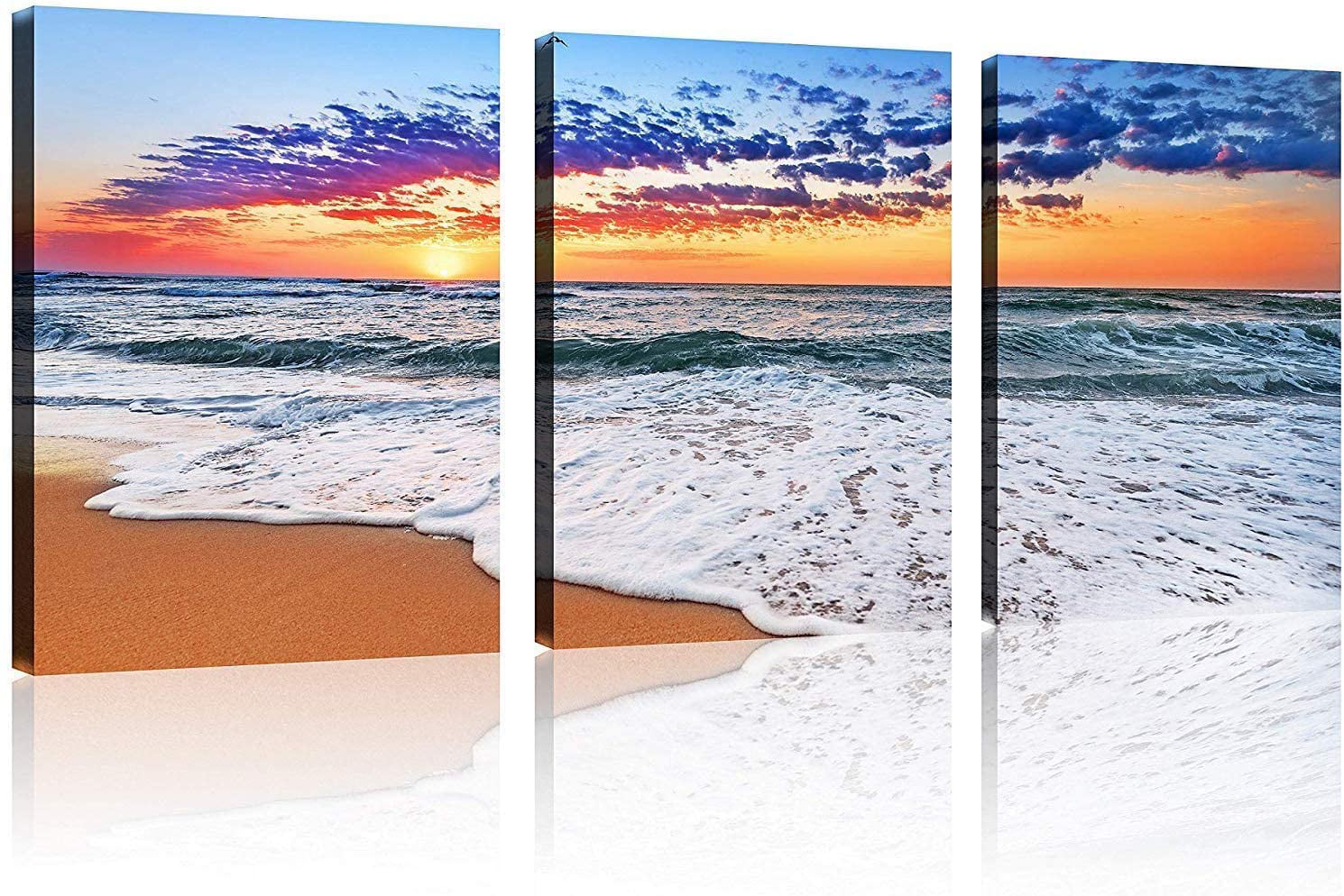 12"x20"Sunset Blue Ocean Landscape Home Decor HD Canvas Print Picture Wall Art 
