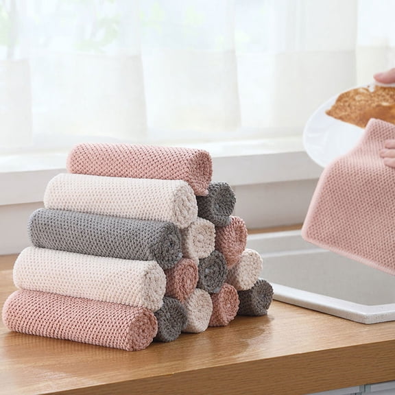 Nicehomfit 6Pcs Soft Microfiber Dish Towels for Home Use Multi Function Kitchen Cleaning Cloths
