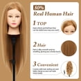 thumbnail image 3 of Cabeza Maniquí Neverland Belleza y Salud con 80% Cabello Humano Real, 3 of 9
