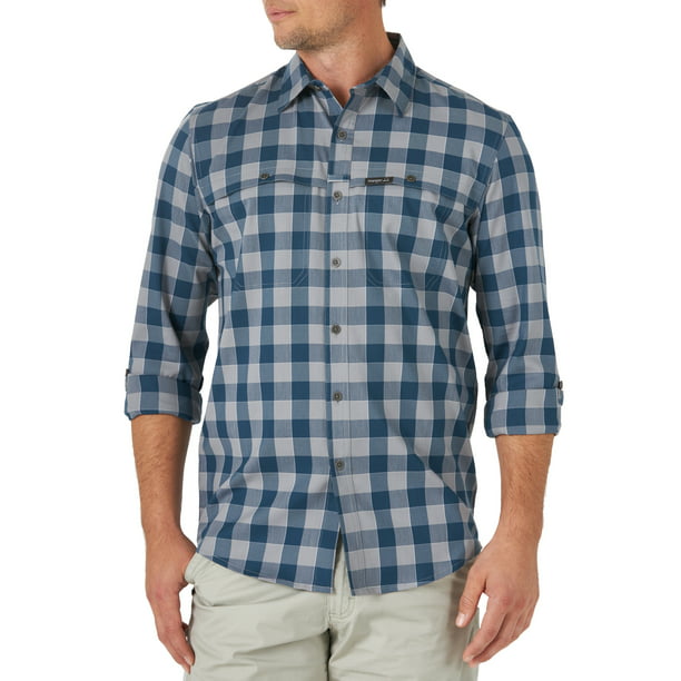 Wrangler Men's Outdoor Long Sleeve Utility Camp Shirt 