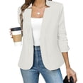 thumbnail image 6 of CAIXIA Business Casual Blazers for Women Plus Size Lightweight Open Front Long Sleeve Jackets Dressy Work Office Suit 2026,White, 6 of 9